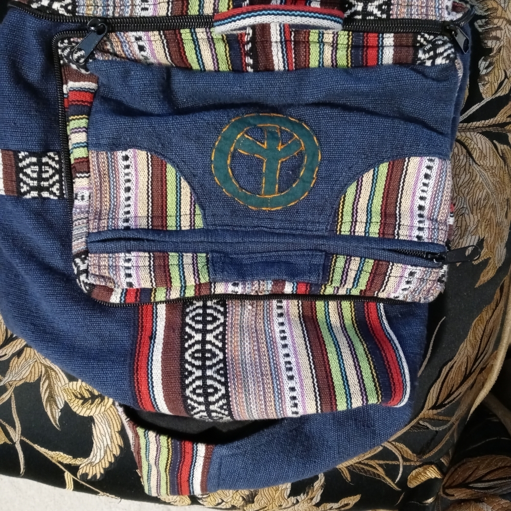 🏤🐼HANDMADE MESSENGER NEPAL BAG - Picture 1 of 16